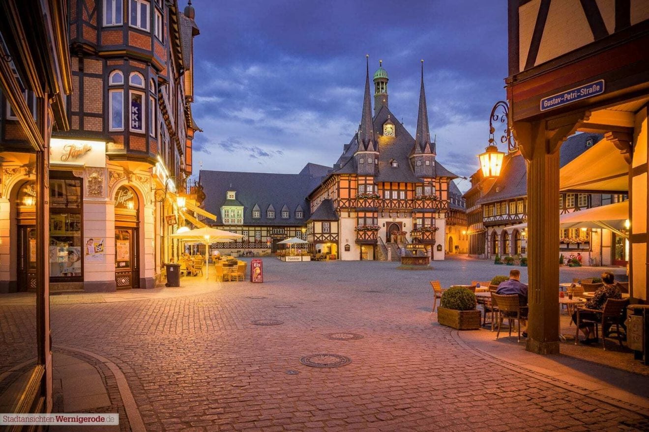 Marktplatz Bei Nacht | Stadtansichten Wernigerode – Fotos, Kalender ...